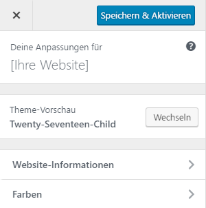 Das Theme wechseln
