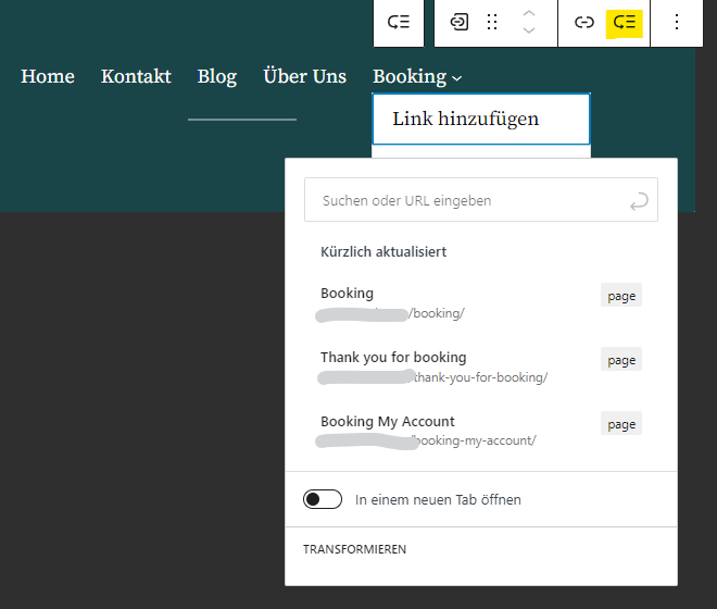 Unterpunkte hinzufügen